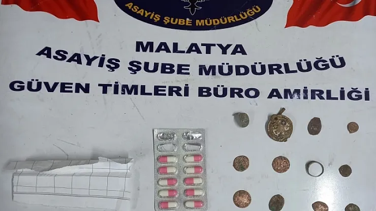 Şüphe üzerine yapılan aramada tarihi eser