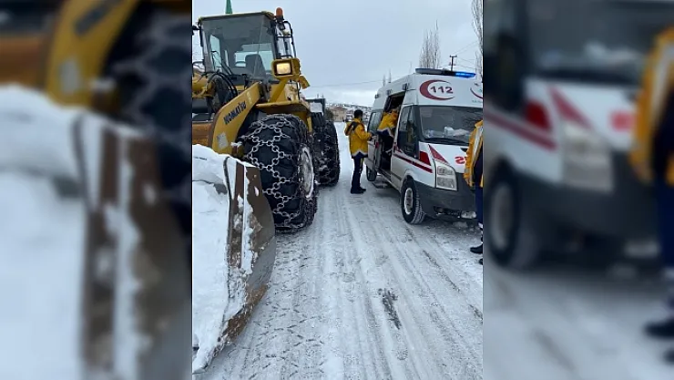Kalp hastasına karlı yollar açılarak ulaşıldı