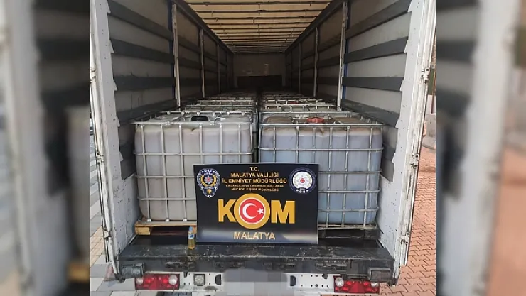 Malatya'da 25 bin litre kaçak akaryakıt ele geçirildi