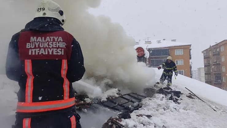 Malatya'da ev yangını