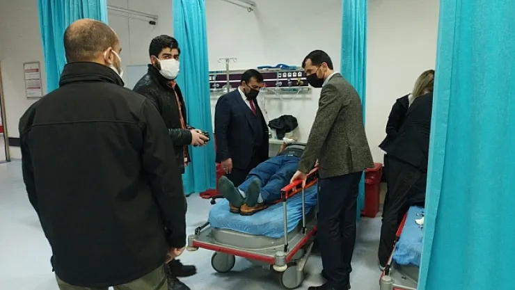 Başkan Sülük kazada yaralananları ziyaret etti   