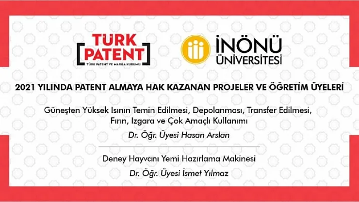 İki bilimsel araştırma projelerine patent