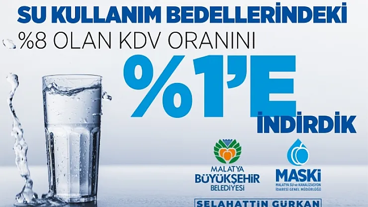 MASKİ, su fiyatlarında KDV indirimi yaptı