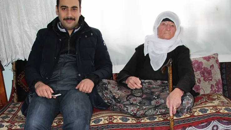 Asırlık Fatma Nineyi duygulandıran ziyaret