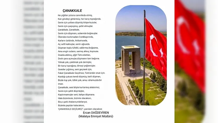 Emniyet Müdüründen 18 Mart'a özel şiir