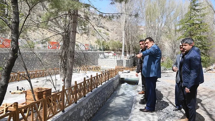 Başkan Gürkan, çalışmaların sürdüğü Horata Mesire Alanında inceleme yaptı