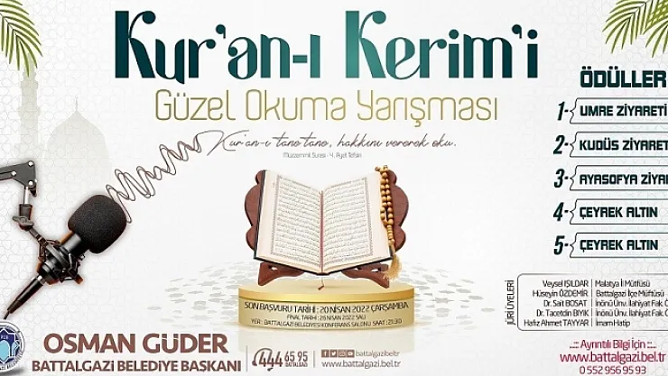 Battalgazi'de Umre ödüllü Kur'an-ı Kerim okuma yarışması