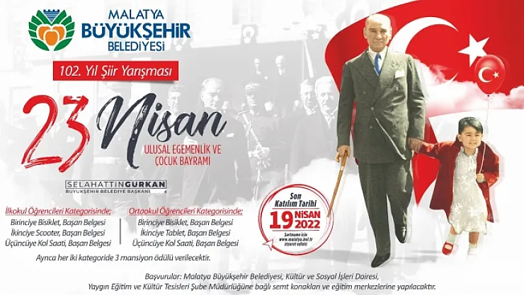 Büyükşehir Belediyesi 102. Yıl Şiir Yarışması düzenliyor