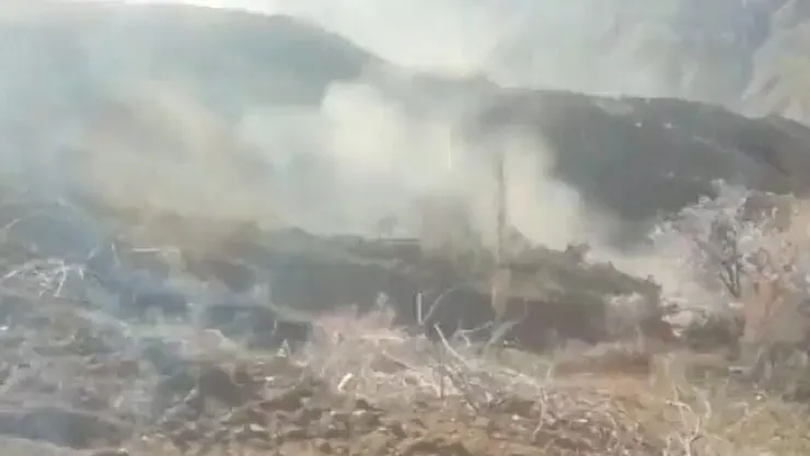 Deprem sonrası Pütürge'de toz bulutu!