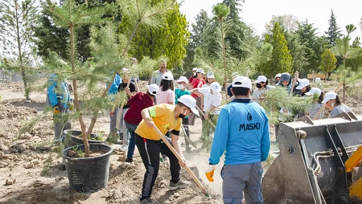 Arıtma Tesisi Alanına 300 fidan dikildi