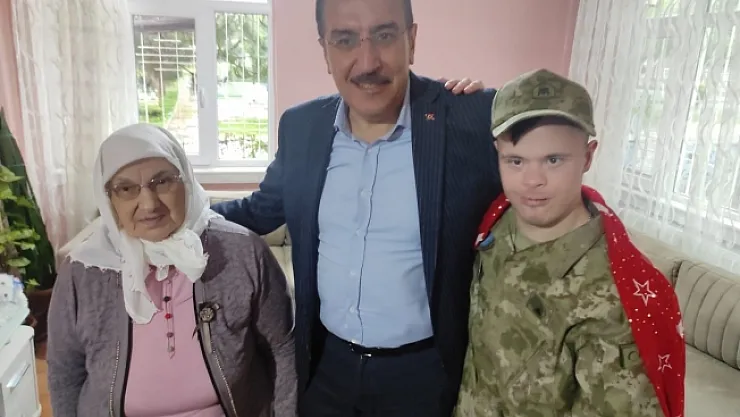 Down Sendromlu Furkan'ın askerlik hayali gerçek oldu