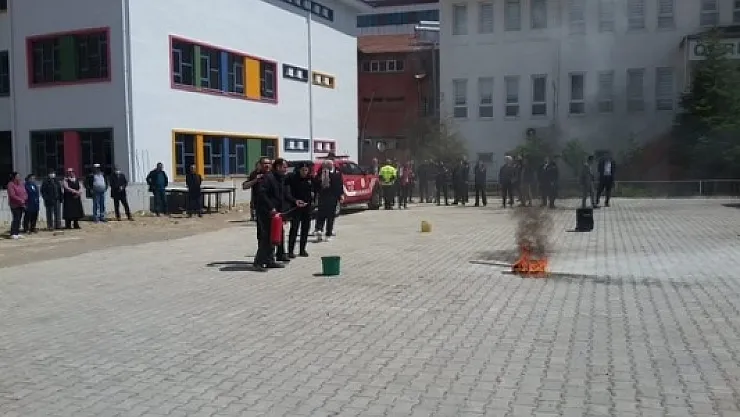 Öğrencileri heyecanlandıran tatbikat