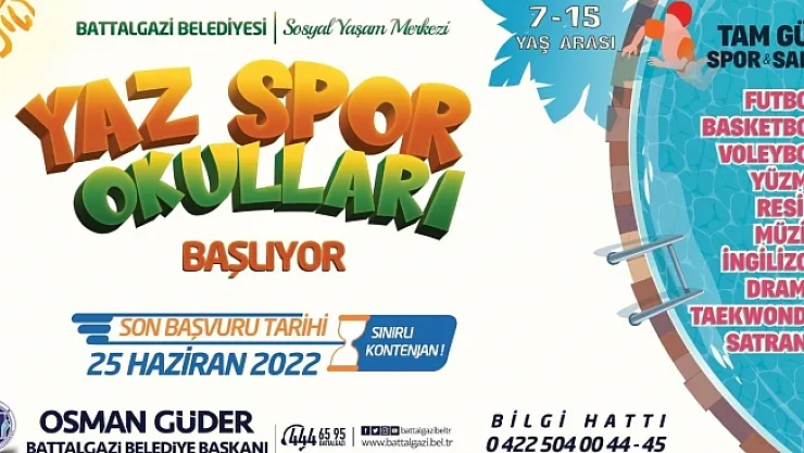 Battalgazi'de çocuklara özel yaz spor okulu