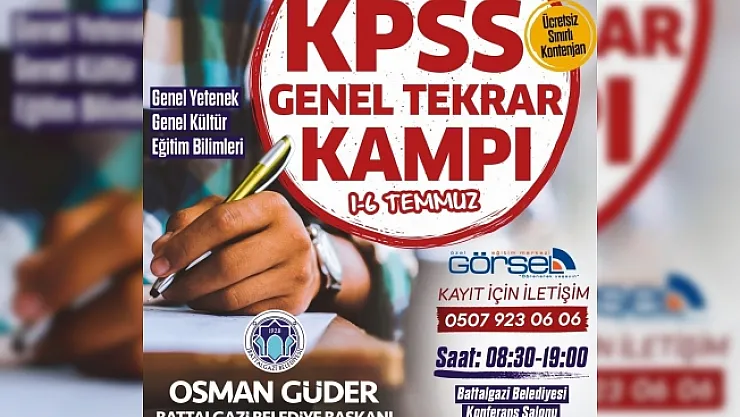 Battalgazi'de memur adaylarına eğitim desteği