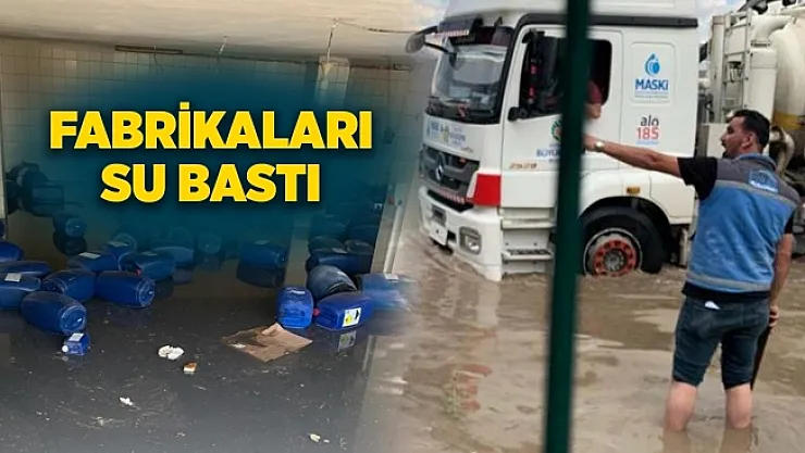 Malatya'da fabrikaları su bastı! Üretime ara verildi…