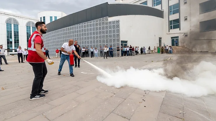 MASKİ'de yangın tatbikatı