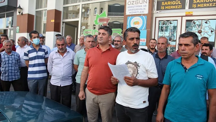 Çiftçiler eylem yaptı!