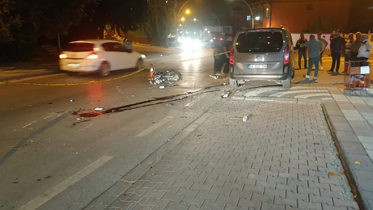 Feci kazada motosiklet sürücüsü hayatını kaybetti