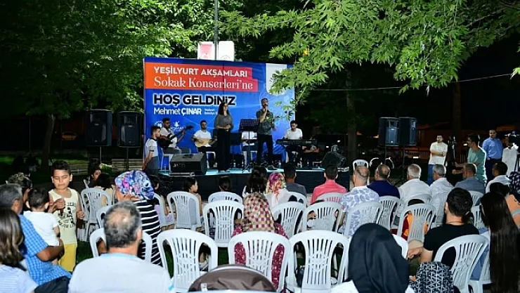 Yeşilyurt'ta sokak konserlerine yoğun ilgi