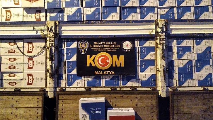 Malatya'da 7,5 milyon kaçak makaron ele geçirildi