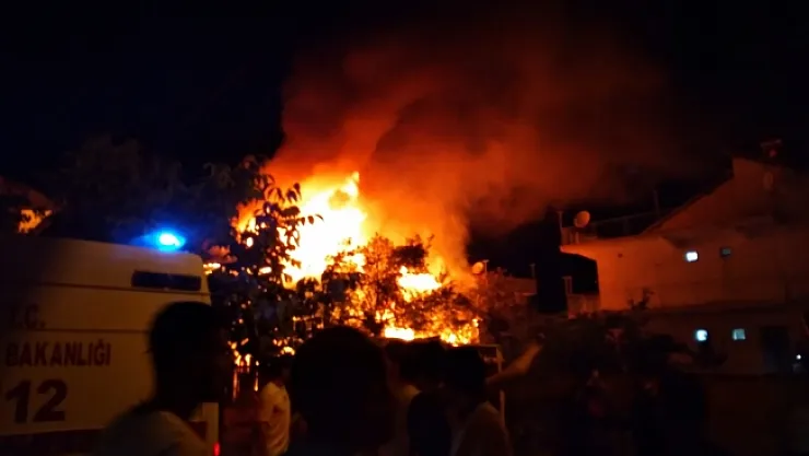 Malatya'da korkutan yangın! 3 hayvan telef oldu