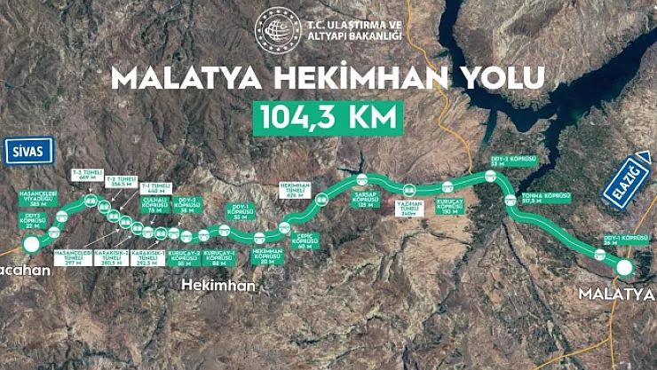 Malatya-Hekimhan yolu 22 Ekim'de hizmete açılıyor