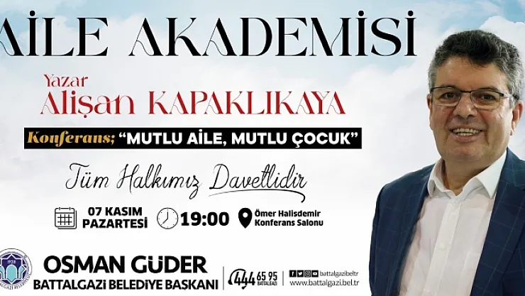 Aile Akademisine Eğitimci-Yazar Kapaklıkaya konuk olacak