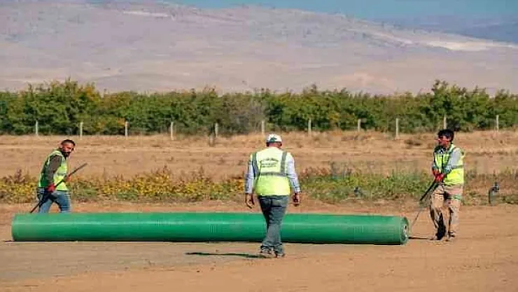 Büyükşehir, 300 bin metrekare alanda çim ve fidan üretiyor