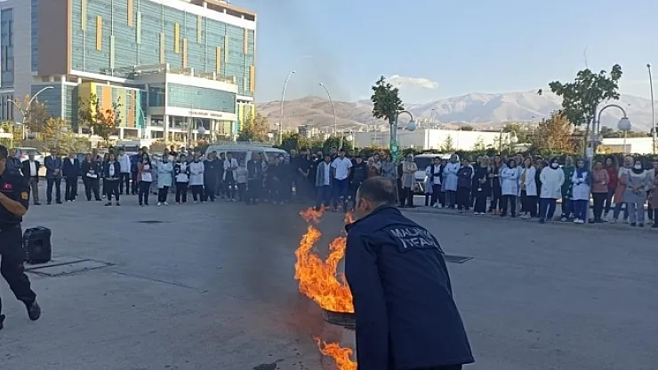 Hastanede gerçeği aratmayan tatbikat