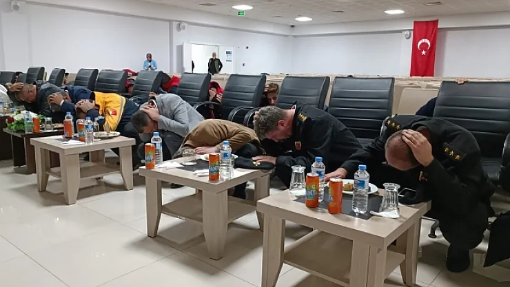 Malatya'da 'Çök Kapan Tutun' tatbikatı