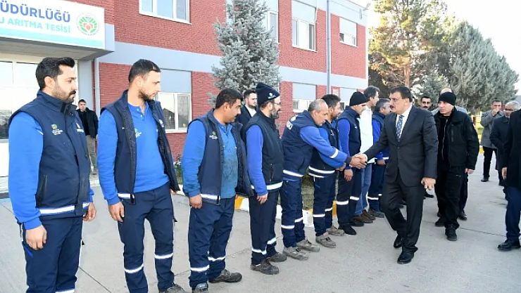 Başkan Gürkan, arıtma tesisini ziyaret etti