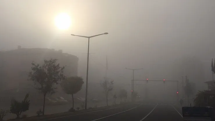 Darende'de sabah saatlerinde yoğun sis