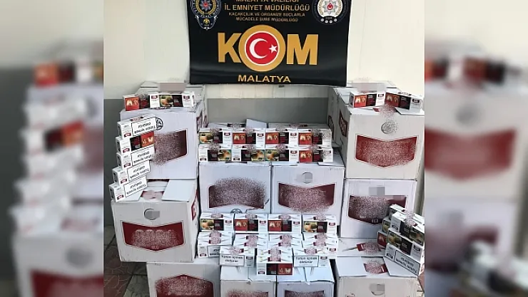 Malatya'da 201 bin 600 adet makaron ele geçirildi