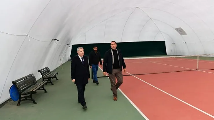 Çınar: Balon kort kaplama tenis alanımız hayırlı olsun