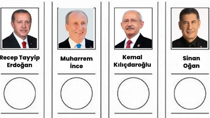 Cumhurbaşkanı adaylarının oy pusulasındaki yerleri belli oldu