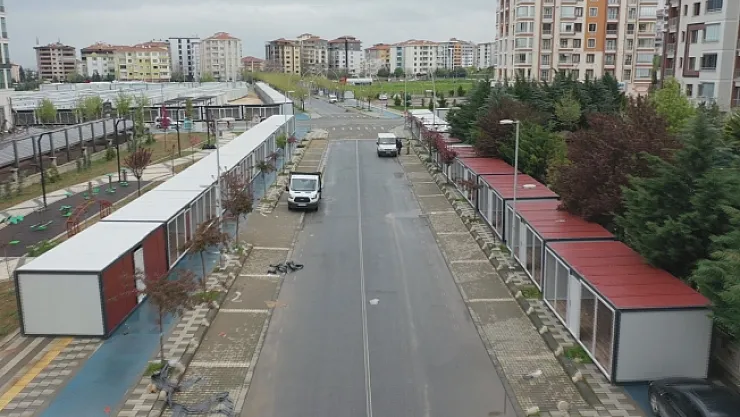 Yeşilyurt'ta geçici iş yerlerinin kurulumu tamamlandı