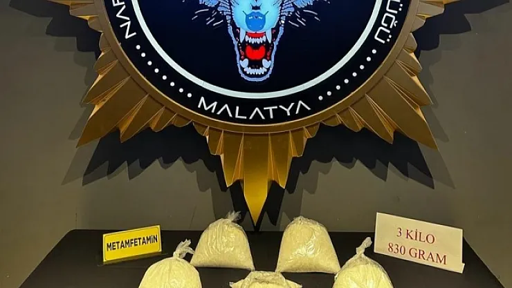 3 kilo 830 gr metamfetamin ele geçirildi