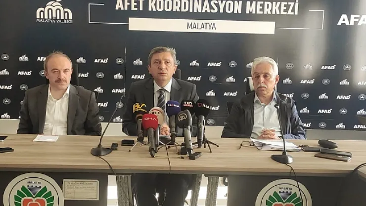 Malatya'da deprem sonrası yapılan çalışmalar hakkında bilgi verildi