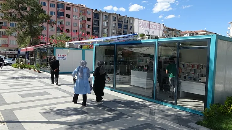 Konteyner çarşılar hizmet vermeye başladı