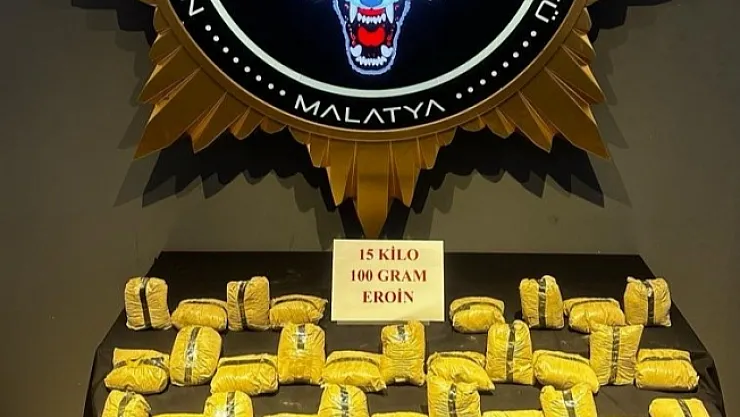 Uyuşturucu sevkiyatına darbe: 15 kilo eroin ele geçirildi