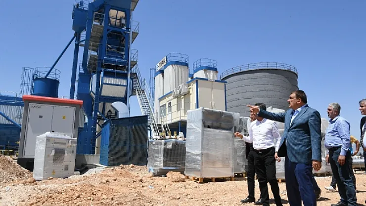 Başkan Gürkan'dan Asfalt Plenti Tesisinde inceleme