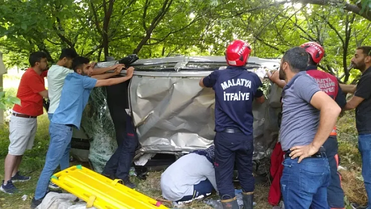 Kontrolden çıkan otomobil takla attı: 4 yaralı