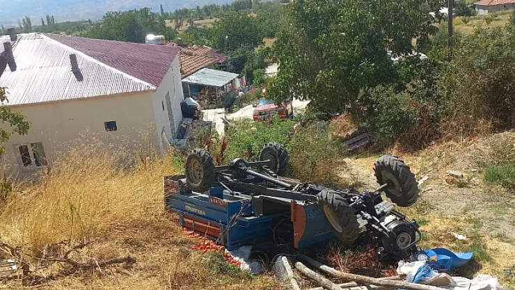 Devrilen çapa motorunun sürücüsü yaralandı