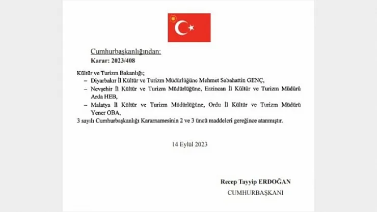 Malatya'da iki kuruma yeni müdür ataması!