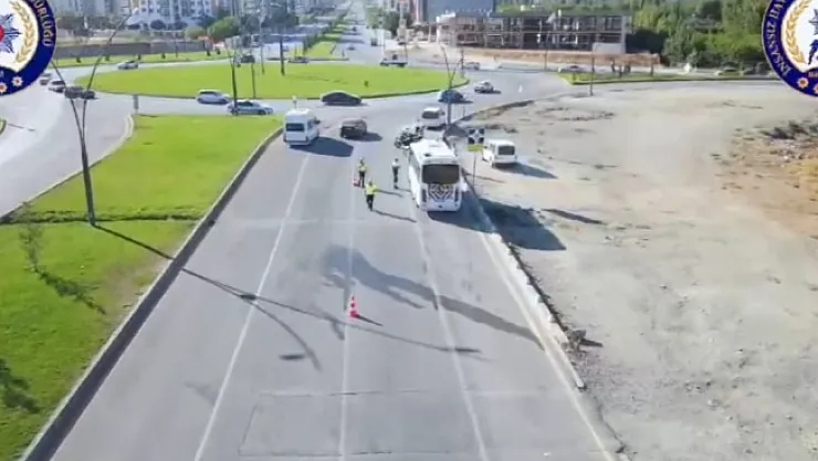 Malatya'da dron destekli hız denetimi