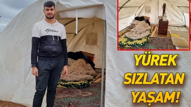 90 yaşındaki yatalak, hasta babasıyla çadırda kalıyor!