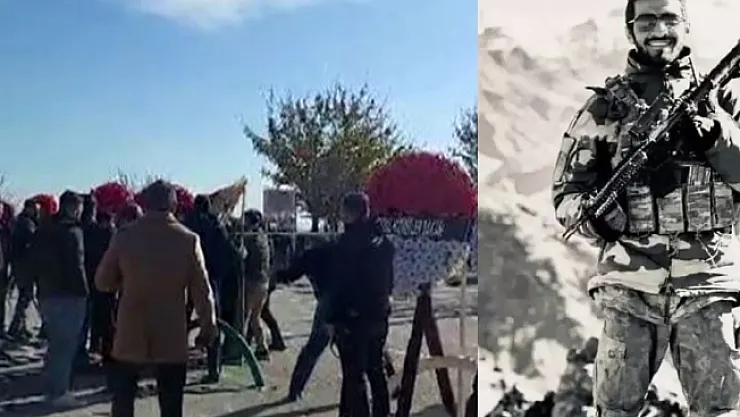 Malatyalı şehidin cenazesinde CHP'ye tepki! Çelengi parçaladılar