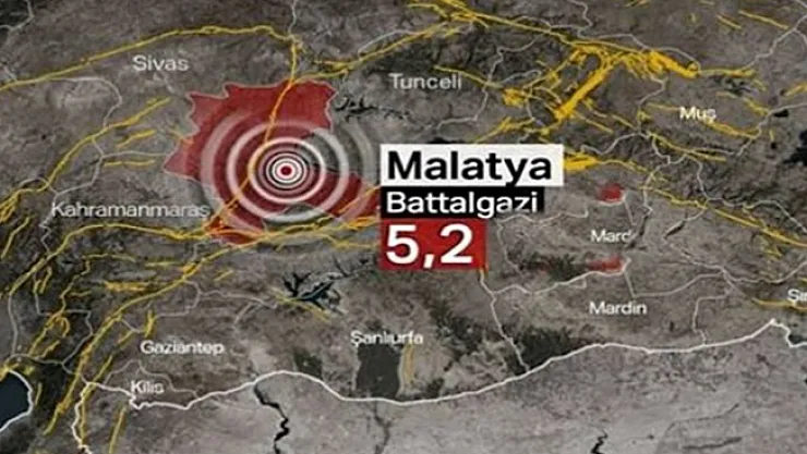 Malatya'da 5.2 büyüklüğünde deprem!
