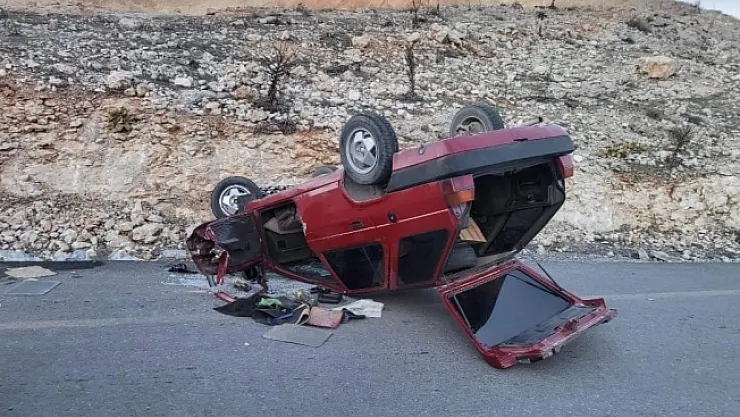 Kontrolden çıkan otomobil takla attı: 4 yaralı