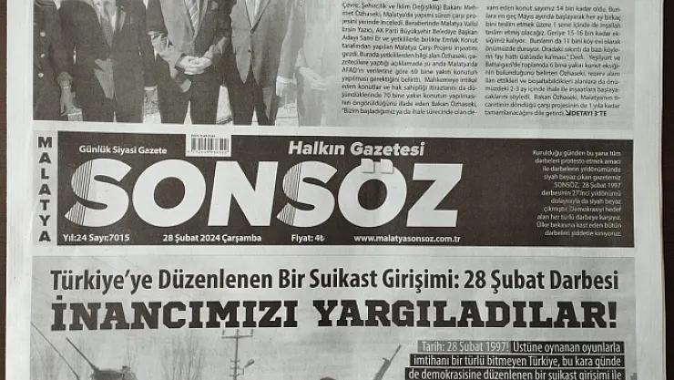 Sonsöz Gazetesi okuyucunun karşısına siyah beyaz çıktı!